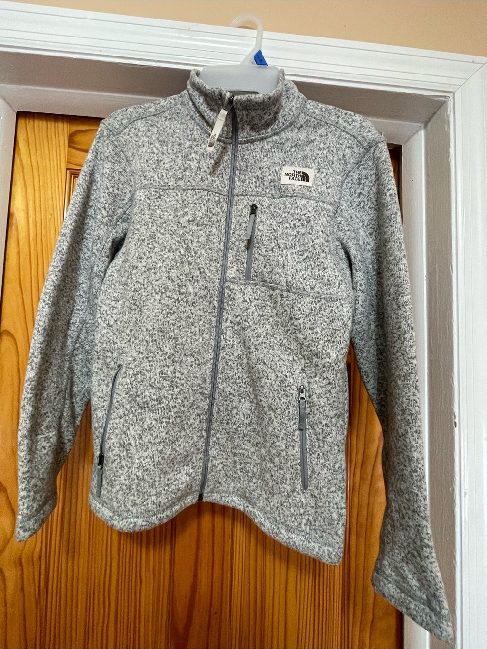 The North Face Kids Heather Gray Full-Zip Fleece Jacket